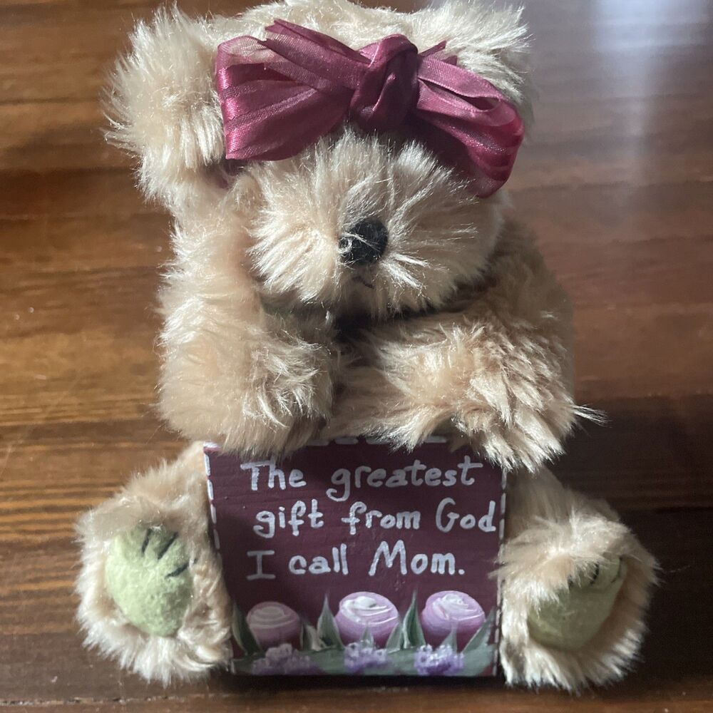 VTG 2004 Berkeley Teddy Bear Plush Sign God's Gift Mom Hand Painted